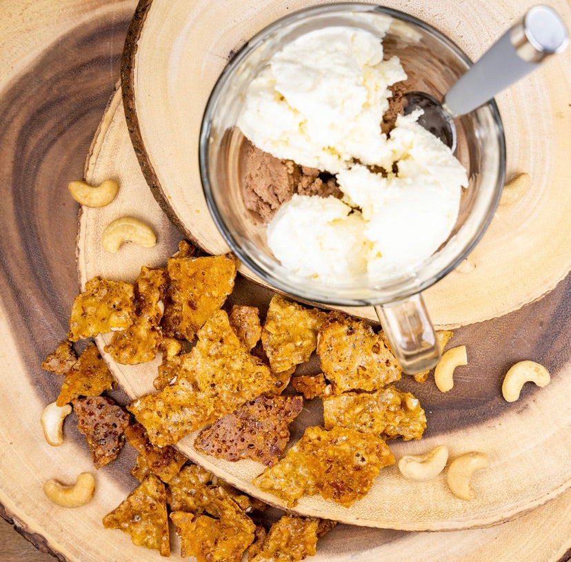 brittle with ice cream