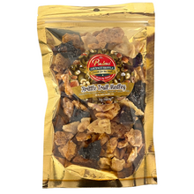 Load image into Gallery viewer, A clear, resealable pouch labeled ‘Brittle Trail Medley by Psalms Gourmet Brittle,’ filled with crunchy brittle pieces, roasted nuts, seeds, and dried fruit.