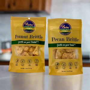 Psalms Gourmet Snack Pack Duo featuring two handcrafted brittle varieties in convenient snack-sized portions perfect for sampling and sharing