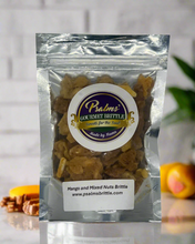 Load image into Gallery viewer, Psalms Gourmet Mango and Mixed Nuts Brittle featuring tropical handcrafted brittle with real mango pieces and premium blend of pecans, cashews, almonds, and peanuts in golden caramelization